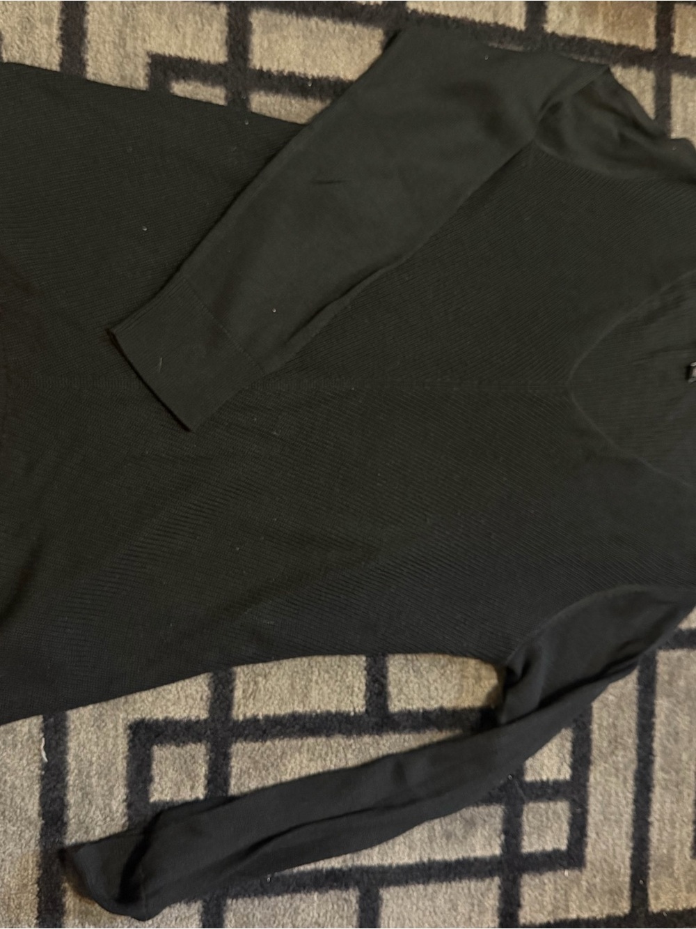 Banana Republic Black V-Neck Knit Top